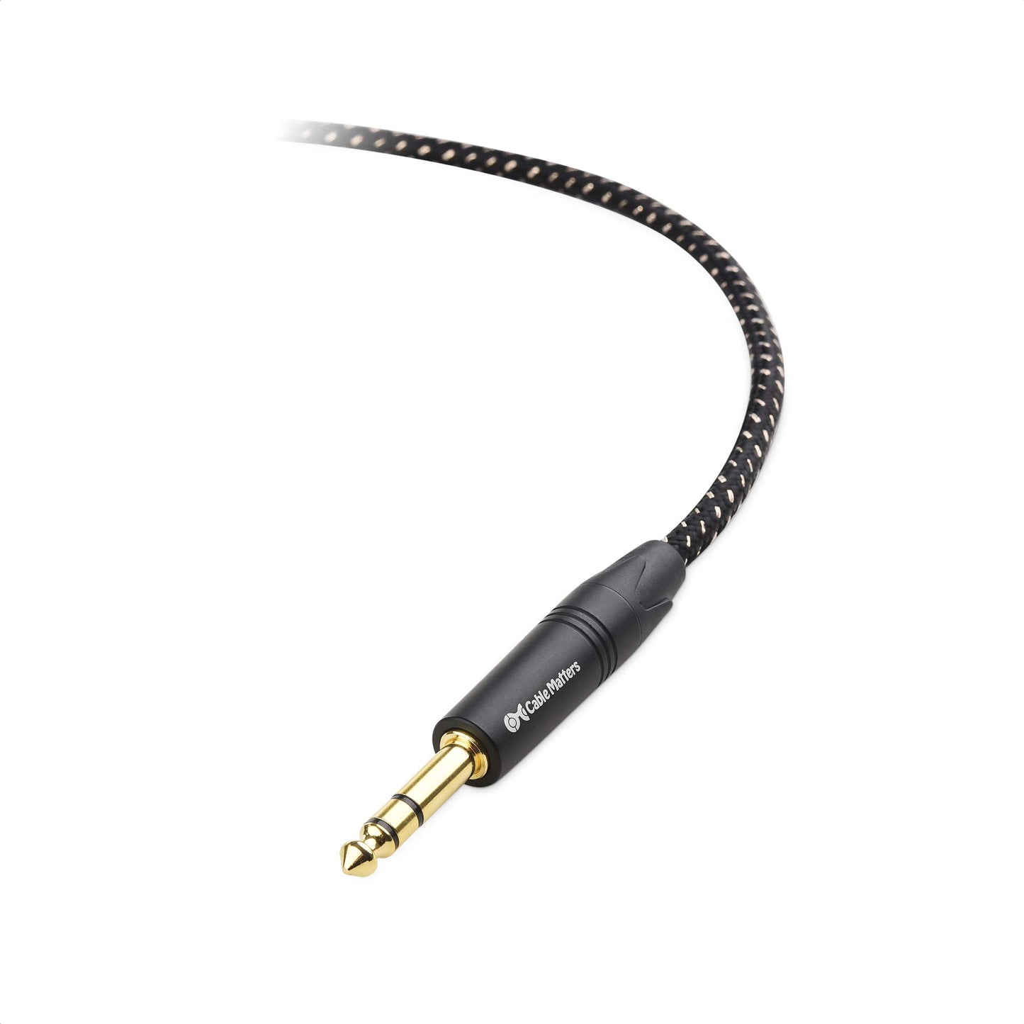 Cable Matters Braided 1/4 Inch Extension Cable 6 ft (1/4 TRS to 1/4 Inch Male to Female Cable)