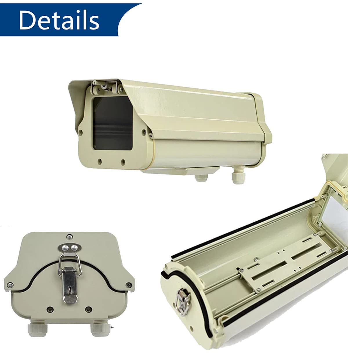 BeElion Aluminum Housing CCTV Security Surveillance Outdoor Camera Box Weatherproof Heavy Duty Junction Box Shell for CCTV Surveillance Camera Wall