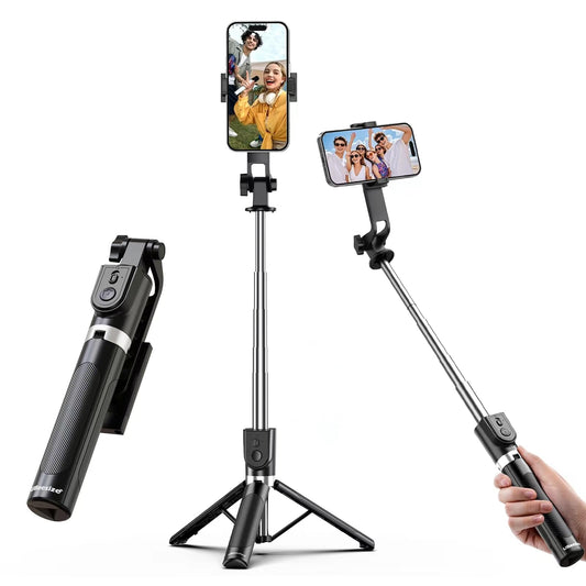 UBeesize Selfie Stick Tripod for iPhone and Android, 52'' Extendable Phone Tripod Stand with Remote, Portable Selfie Sticks with Phone Holder