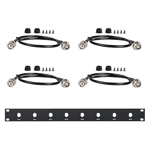 Phenyx Pro BNC Antenna Kit, Four BNC Connecting Cables 50cm/1.6FT for Front-Mounting Antennas, Compatible with Full-Rack Wireless Systems (ANTK-FR4A)