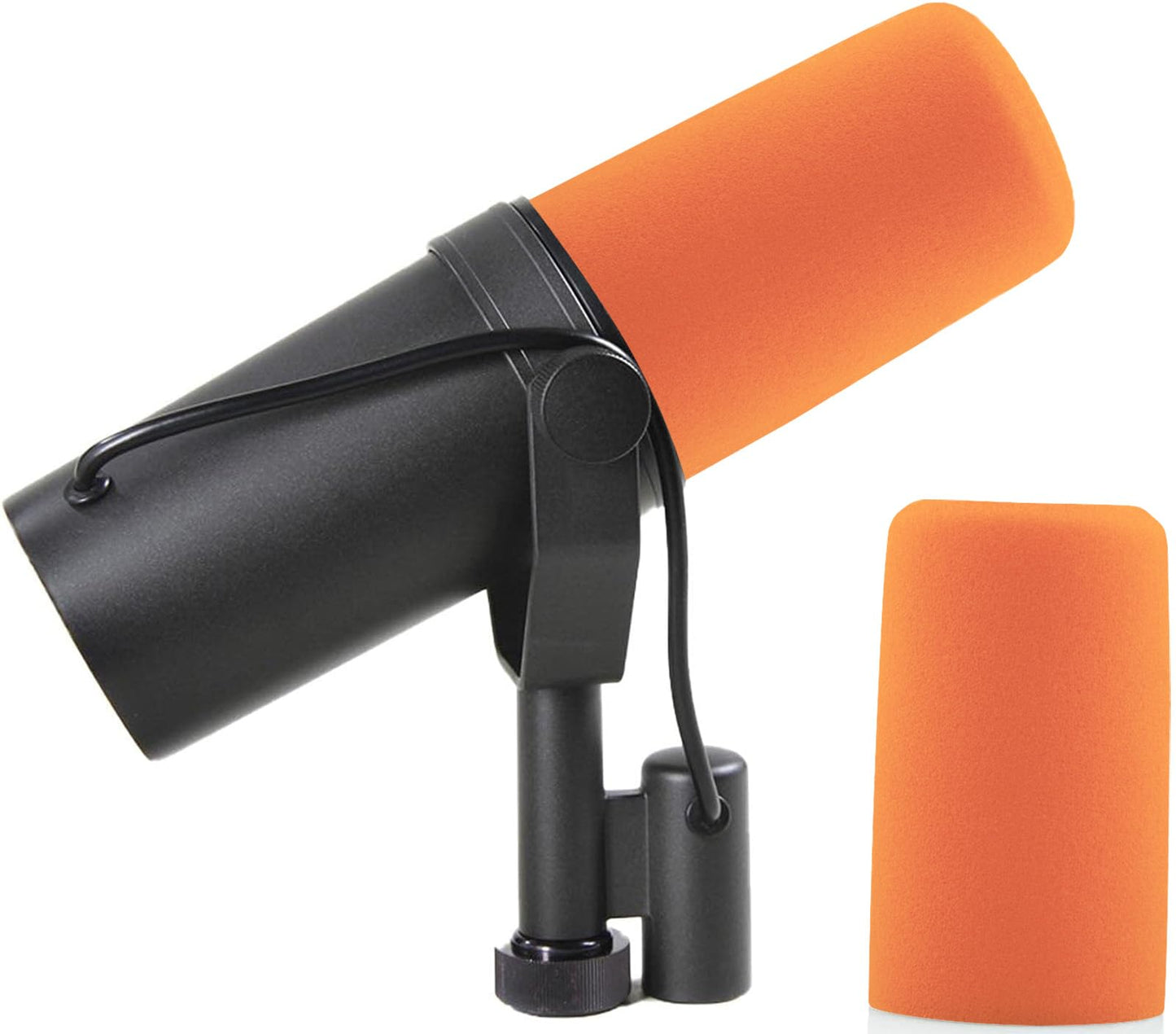 LEFXMOPHY Orange SM7B Pop Filter for Shure SM7B SM7dB Vocal Microphone RK345 Replacement Windscreen, Noise-cancellation Windsock Cover Wind Foam Cover