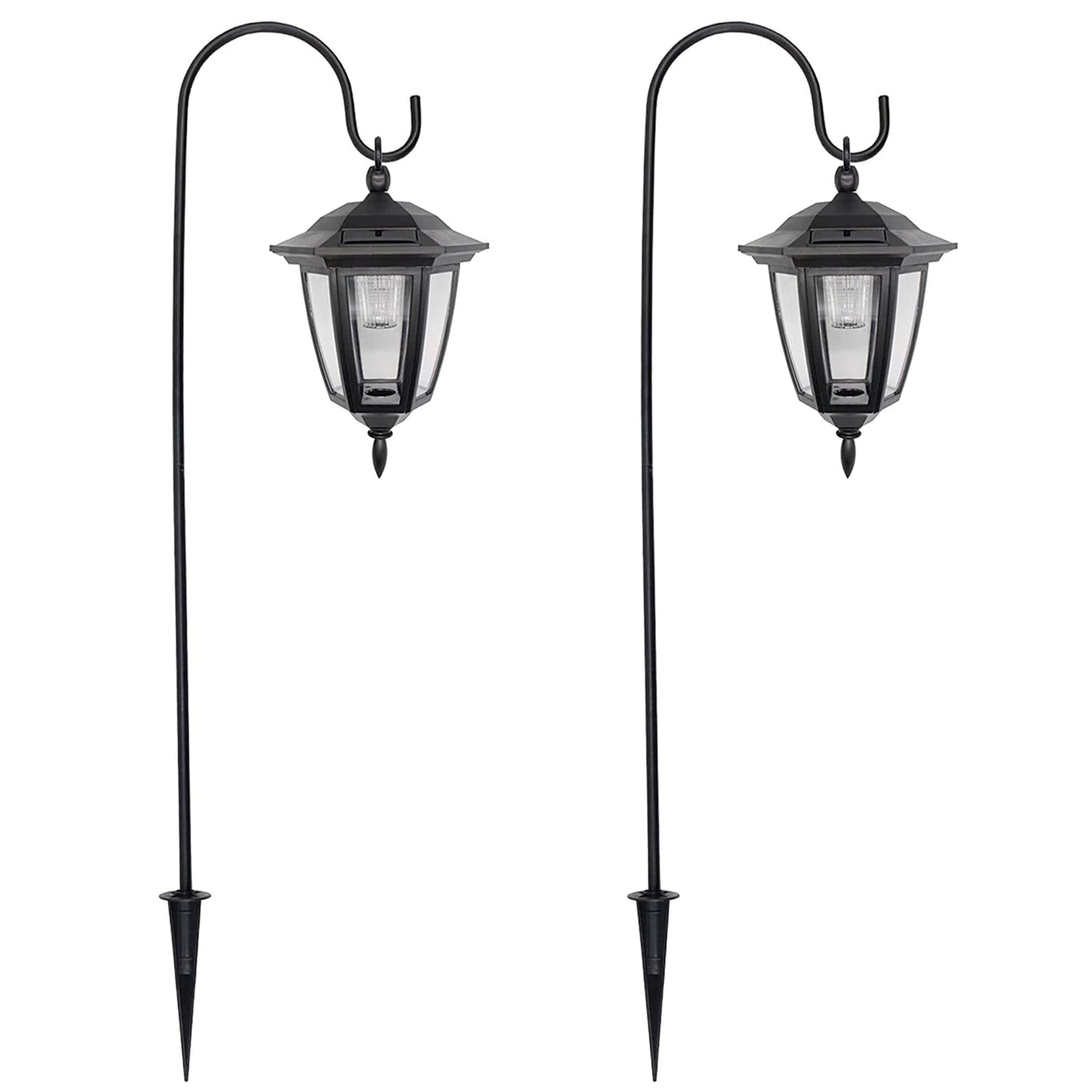 MAGGIFT 34 Inch Hanging Solar Lights Outdoor Waterproof Solar Garden Lights with 2 Shepherd Hooks Landscape Lighting for Lawn Patio Yard Pathway