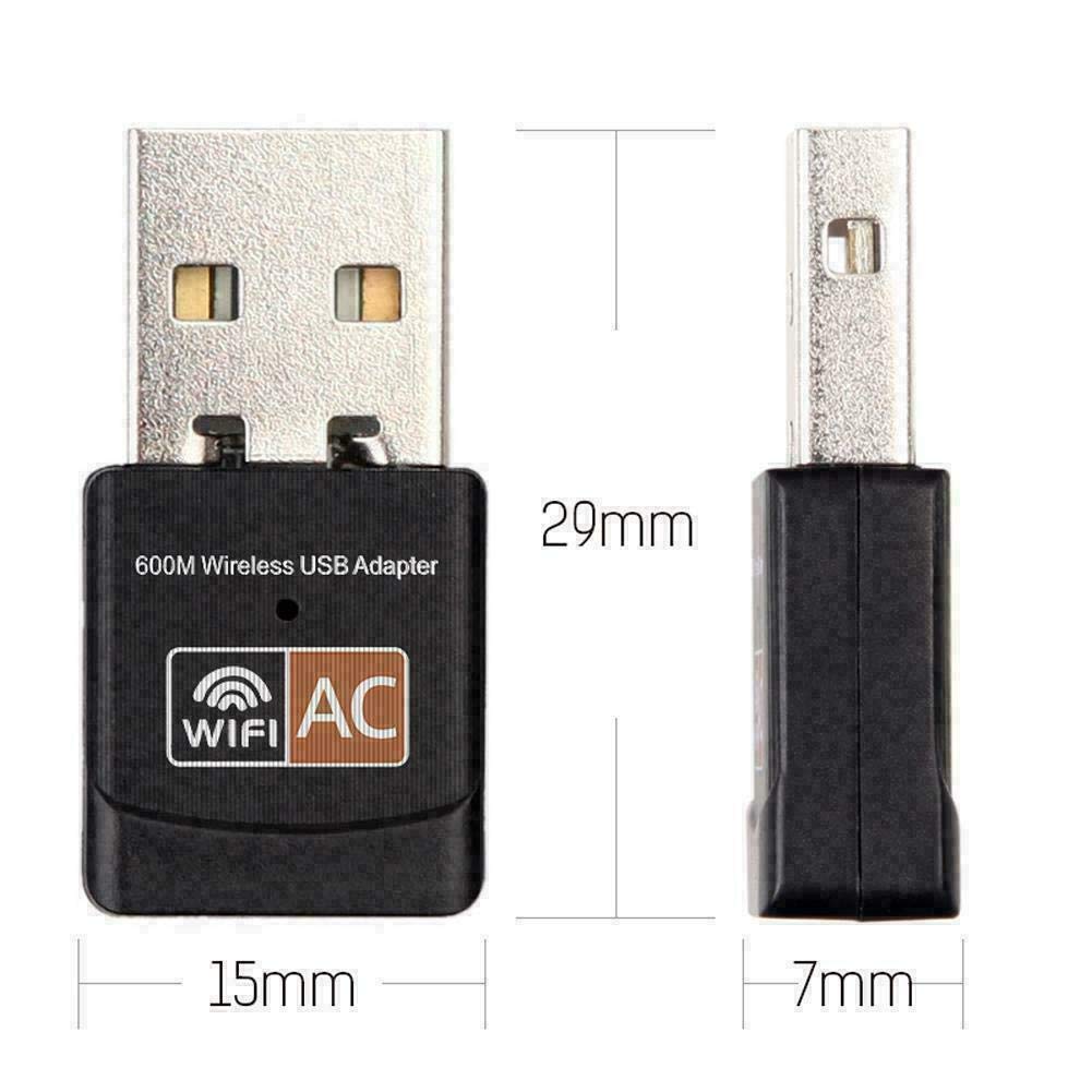 USB WiFi Adapter, AC600 Mbps Dual Band 2.4/5Ghz Wireless USB Mini WiFi New Network Adapter 802.11 Mini Wireless for Laptop/Desktop/PC, Support Desktop
