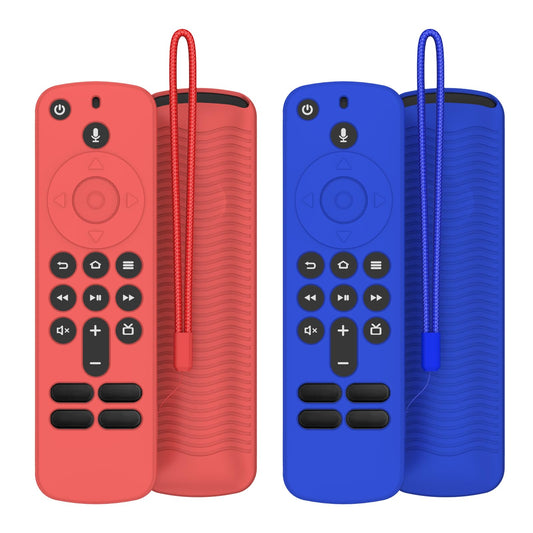 2 Pack Silicone Remote Cover for Alexa Voice Remote,Remote Case for Fire Tv Remote with Lanyard,Anti-Scratch Shockproof Remote Protective Cover