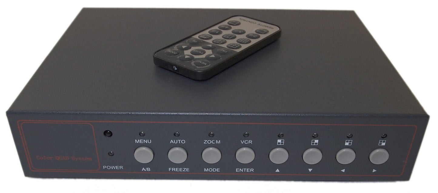 Evertech 8 Channel Analog CCTV Video Multiplexer Color Quad Processor Screen Splitter with Remote Control