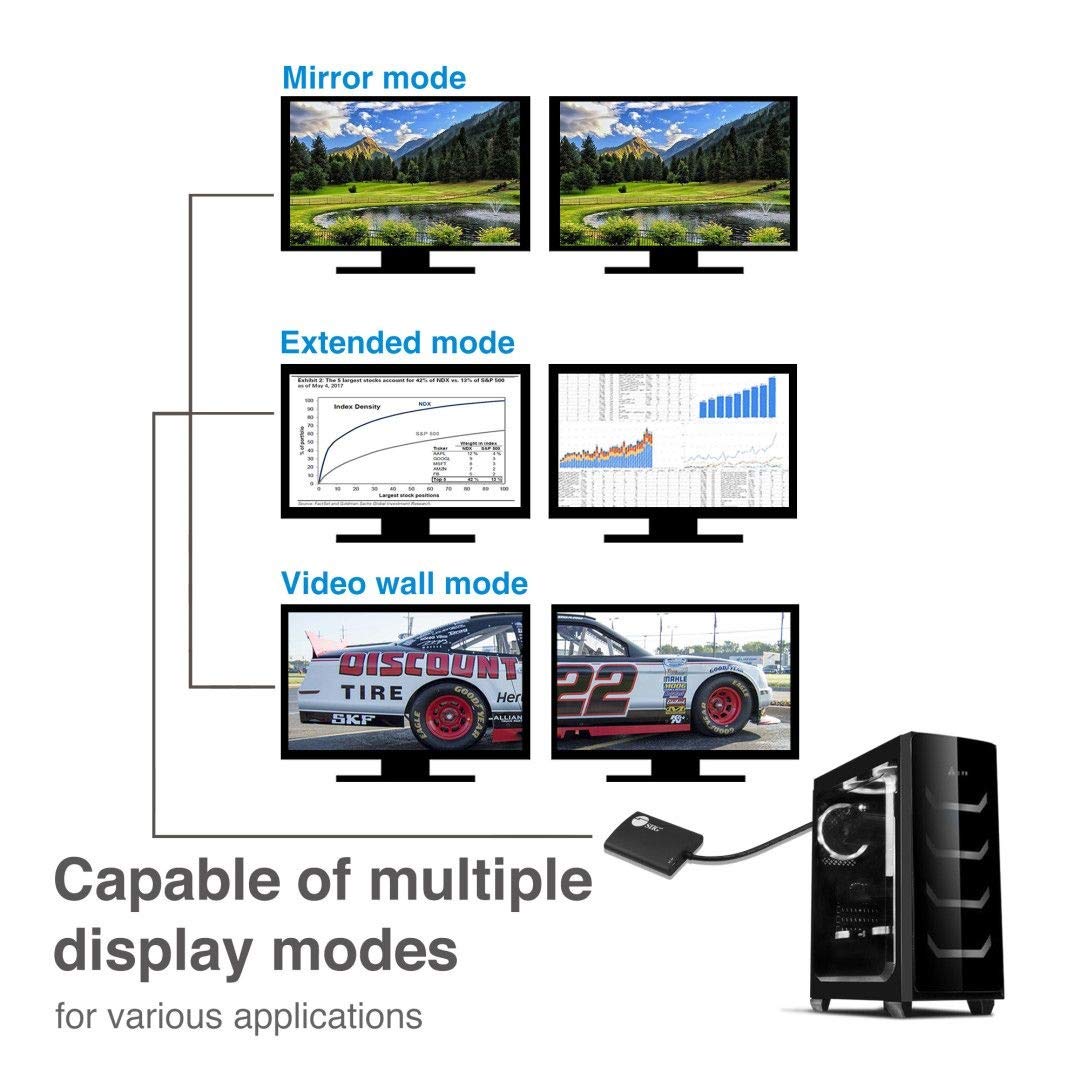 SIIG DisplayPort 1.2 to Dual DisplayPort MST Hub, 4K, TAA, CE-DP0H11-S1