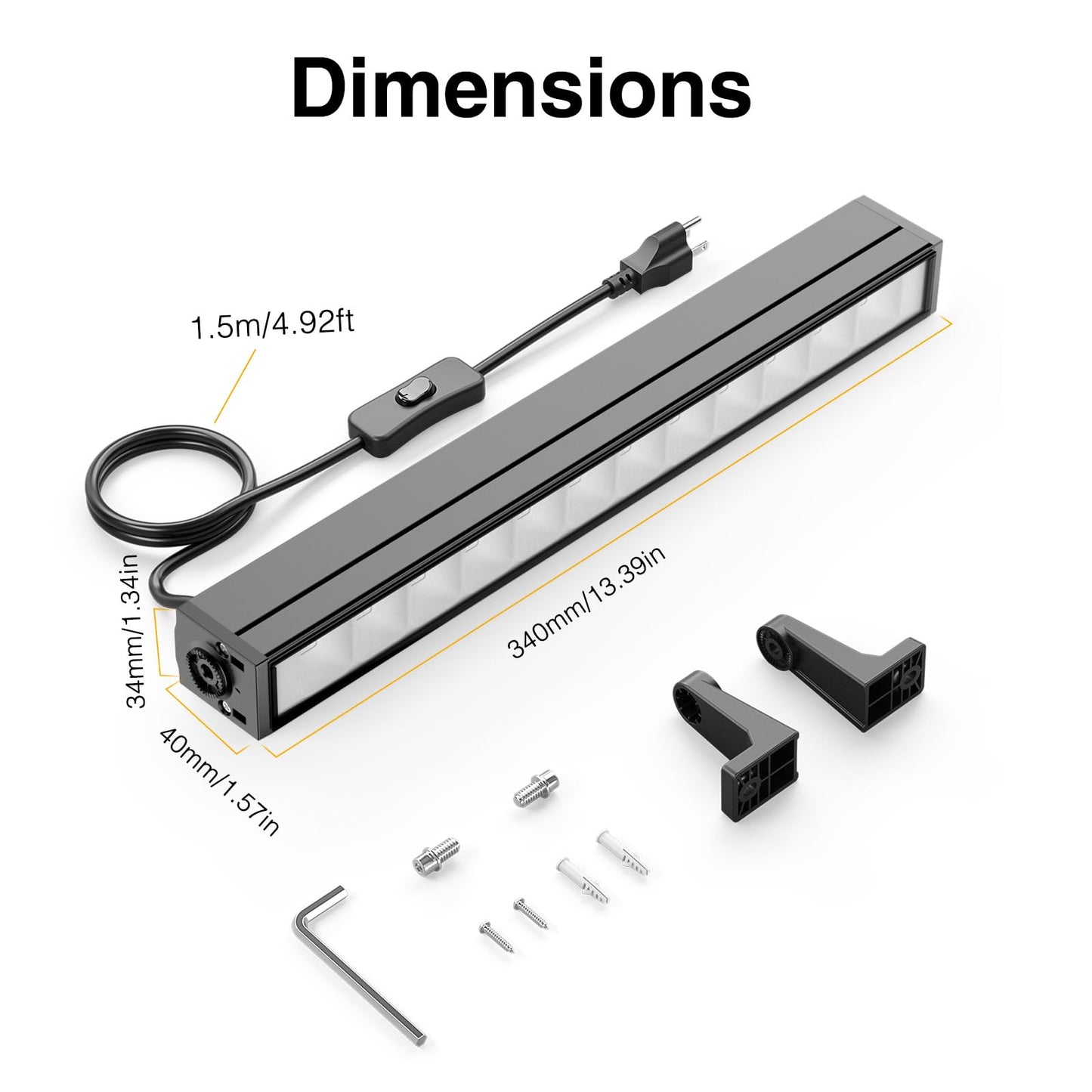 Onforu 4 Pack 42W LED Black Lights, Blacklight Bars with Plug and Switch, Glow in The Dark Party Supplies for Halloween Decorations, Bedroom, Body