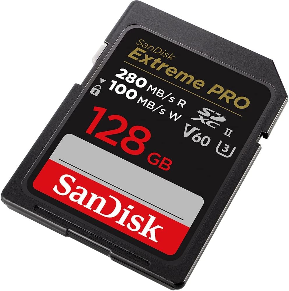 SanDisk SDXC Memory Card 128GB UHS-II Extreme Pro V60 for Photo and Video (SDSDXEP-128G-GN4IN) Bundle with 1 Everything But Stromboli Micro & SD Card