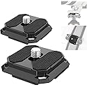 NEEWER Quick Release Plate 38mm Square Arca Type QR Camera Mount Plate for Camera Strap Clip, Tripod Head to Shoulder Strap Quick Switch with 4 Safety