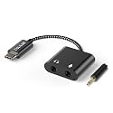 Cubilux USB C to TRS Headphone Microphone Splitter, Type C to 3.5mm Audio MIC Adapter for iPhone 17/16/15 Series, Samsung S24/S23/S22 Tab S9/S8/S7