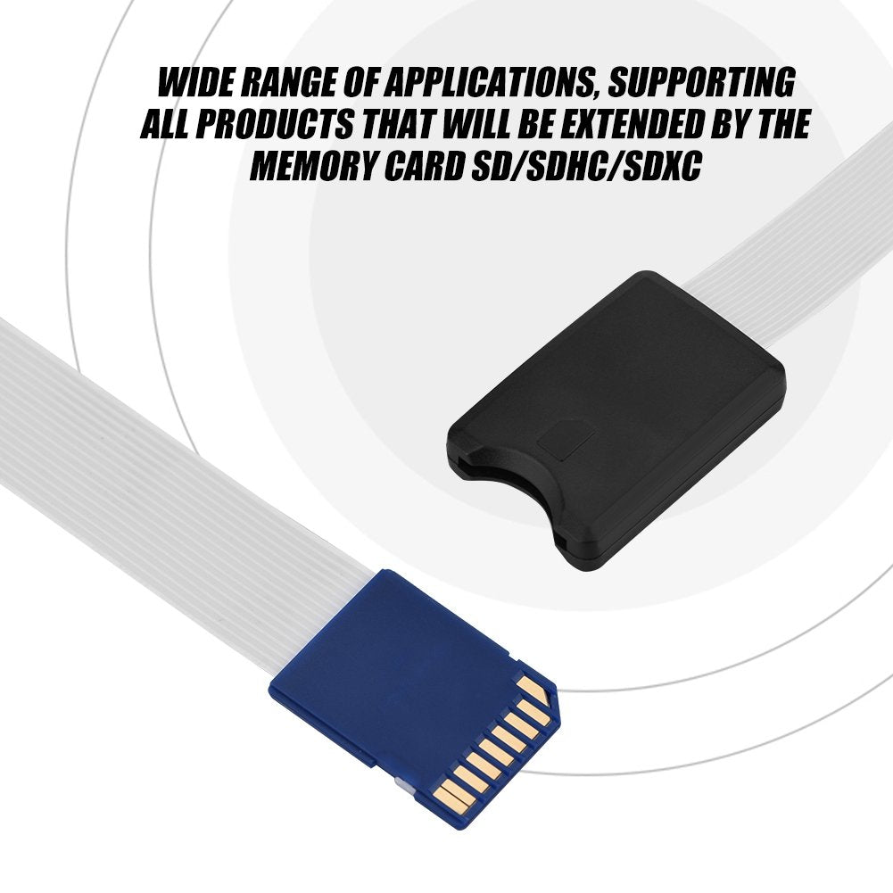 FOSA 48cm SD to SD Card Extender Extension Cable Memory Card Adapter Flexible Extender Cord Linker SDSDHCSDXC for DVD