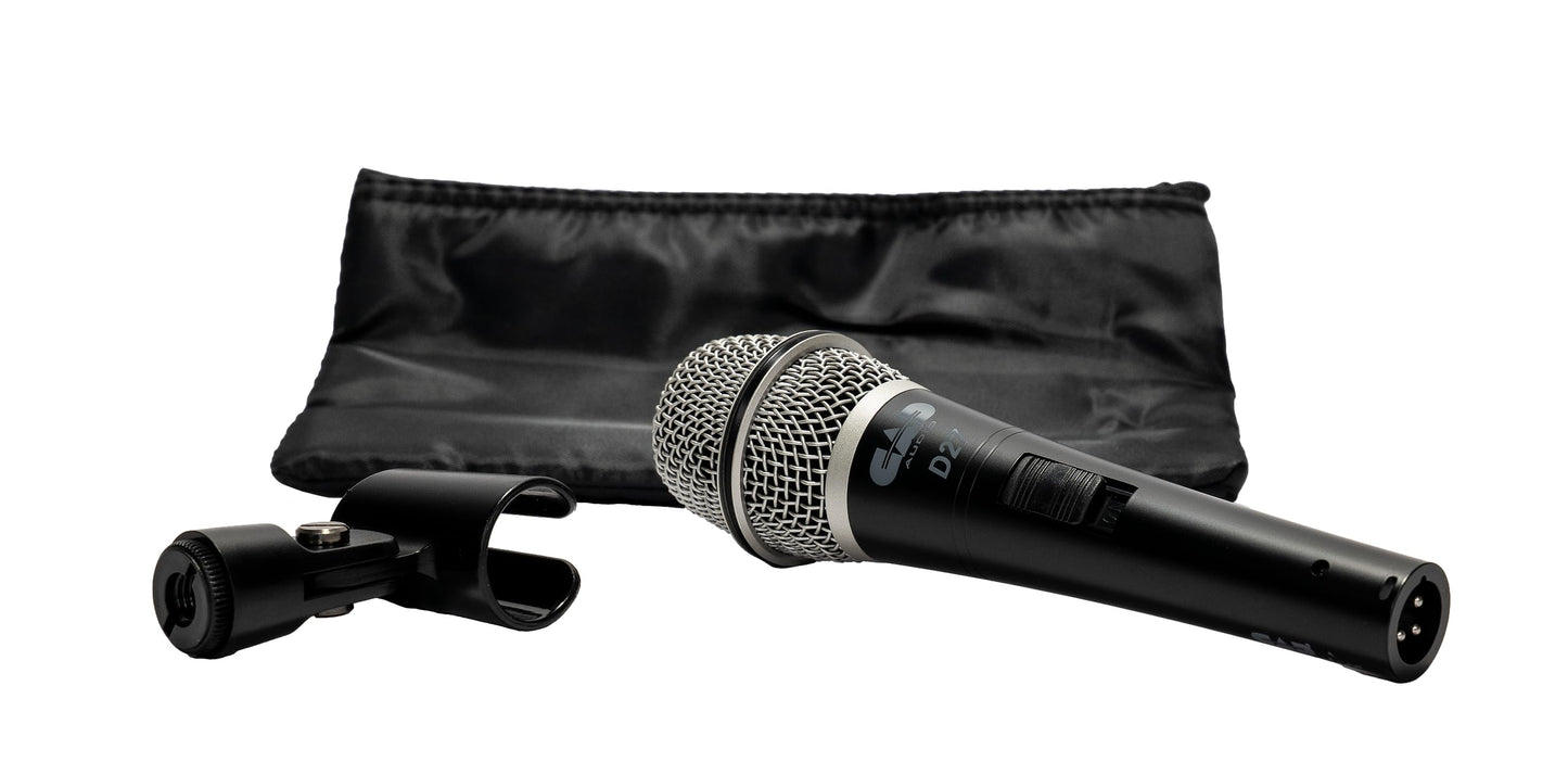 CAD Audio D27 Supercardioid Handheld Dynamic Microphone - QuietTouch On/Off Switch, Neodymium Capsule, Metal Construction