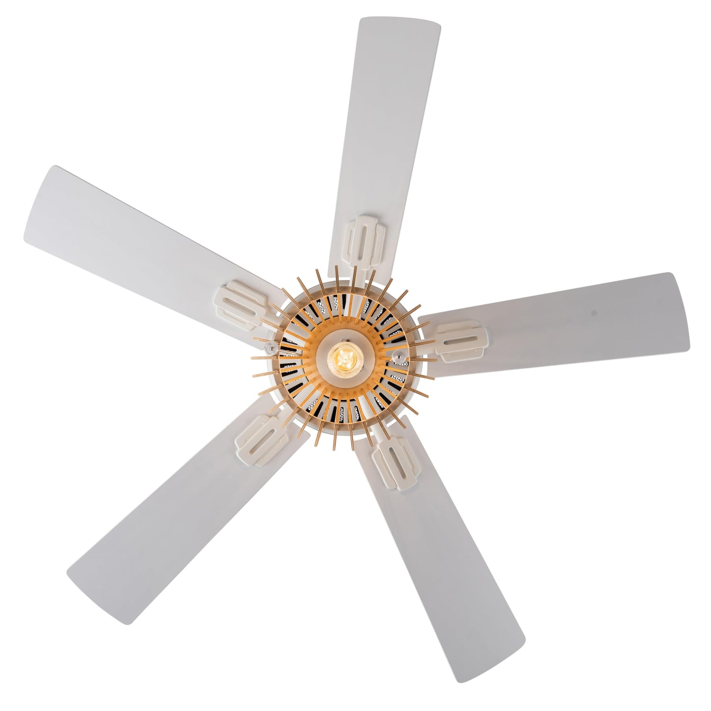 RIVER OF GOODS Coastal Wood Caged LED Ceiling Fan, White