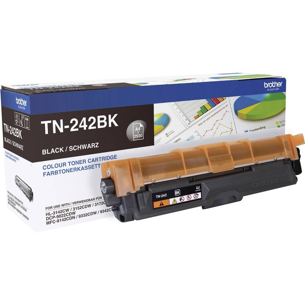 Brother TN-242BK Toner Cartridge, Black, Single Pack, Standard Yield, includes 1 x Toner Cartridge, Brother Genuine Supplies