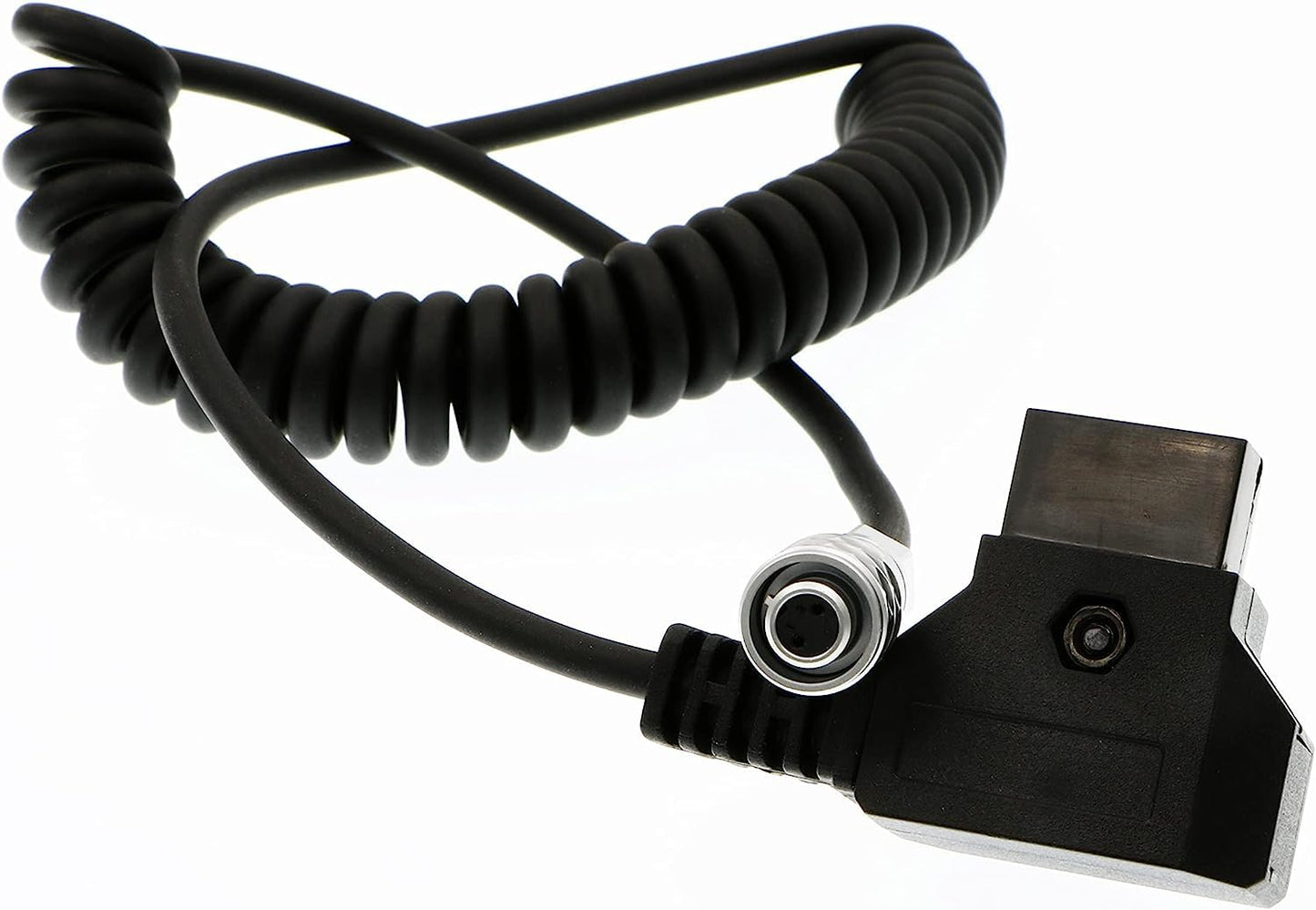 Uonecn Power Cable for Blackmagic Pocket Cinema Camera 4K and Gold Mount V Mount Battery Coiled Cable BMPCC 4K Weipu 2 pin Female to P Tap