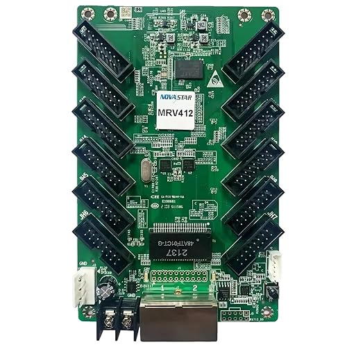 ZiaYi MRV412 Novastar LED Screen Receiving Card Display Control System Card 512x512 Pixels 12*HUB75E Interface
