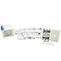 Leviton Wall Mount Telephone Jack, Quickconnect Termination, Type 630A, 6-Position 4-Conductor, Includes Mounting Studs & Plastic Punchdown Tool
