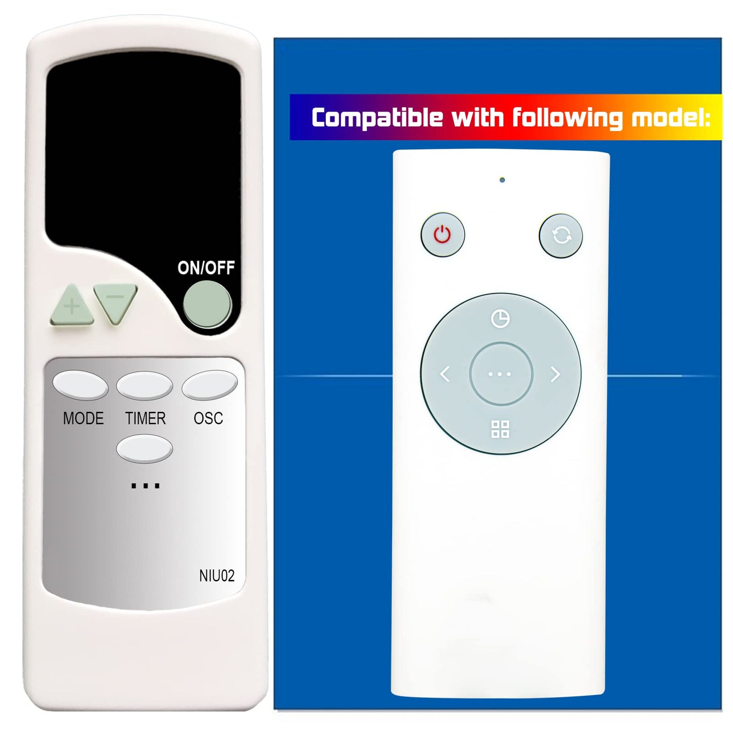 Replacement Remote Control for TaoTronics TT-HE017-WM TT-TF007 TT-TF008 3-in-1 Evaporative Air Cooler Tower Fan Misting Fan