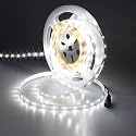 JOYLIT 24V White LED Light Strip 4500lm Bright, UL Listed 2835 300LEDs 16.4ft 6000K Daylight Tape Lights, Flexible Dimmable Strips Lighting