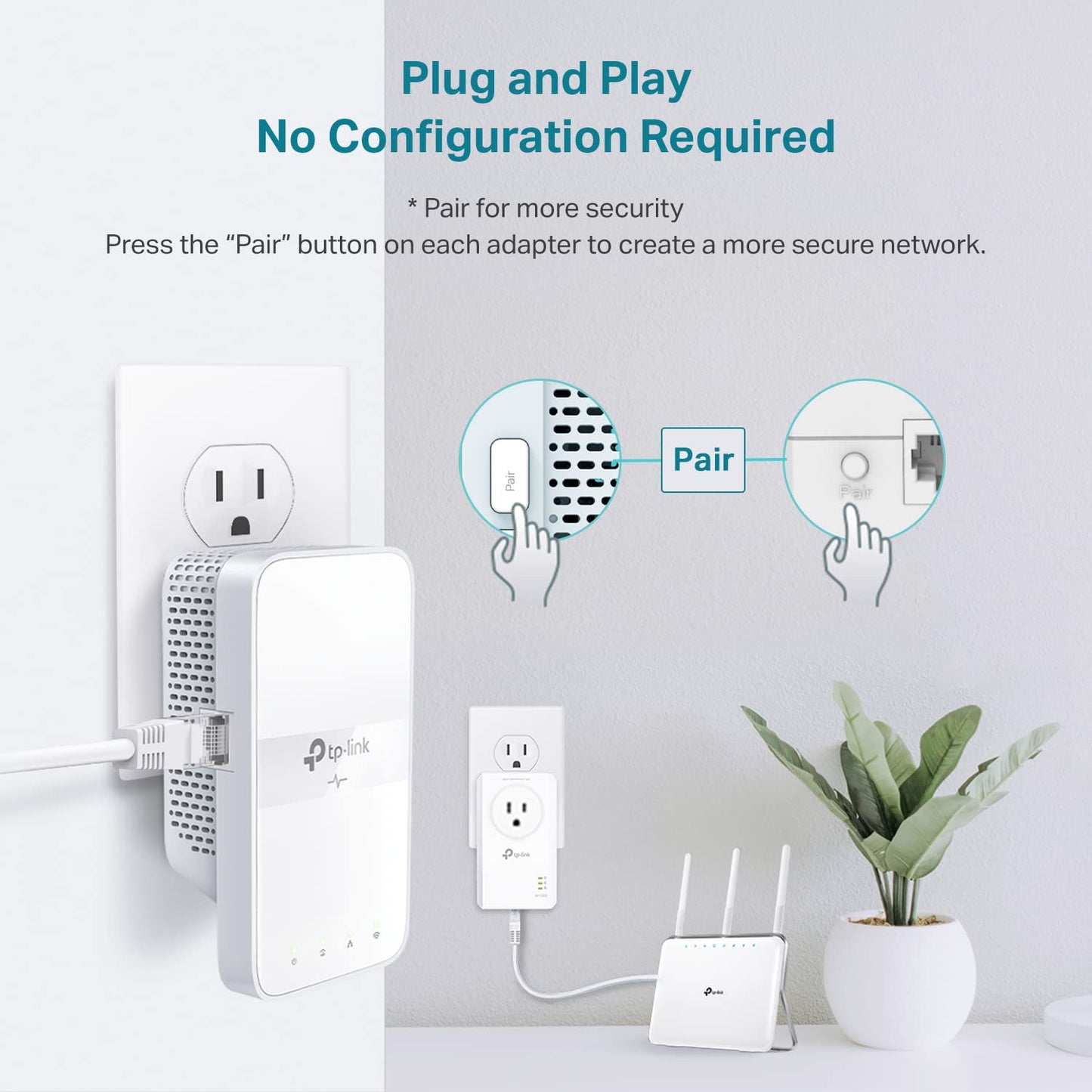 TP-Link Powerline WiFi Extender TL-WPA7617 KIT - Includes AV1000 Powerline Ethernet Network Adapter and AC1200 Dual Band Extender, Gigabit Port