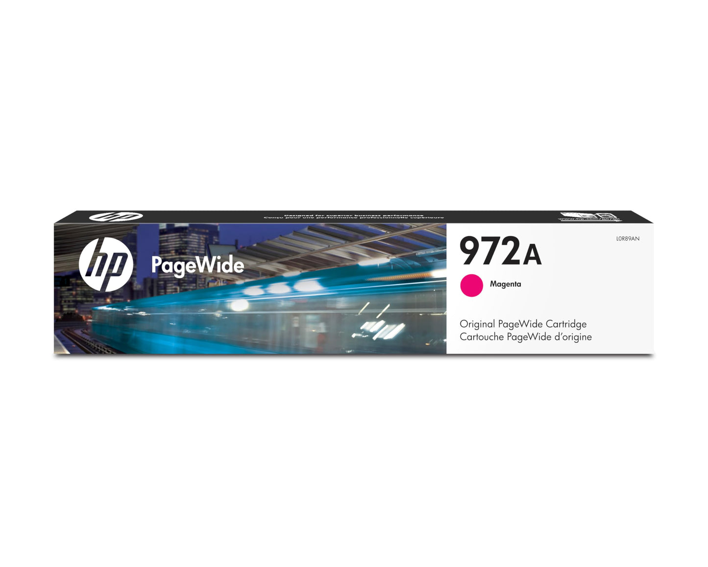 HP 972A PageWide Magenta Ink Cartridge | Works with Pro 452, 477, 552dw, 577 Series | L0R89AN