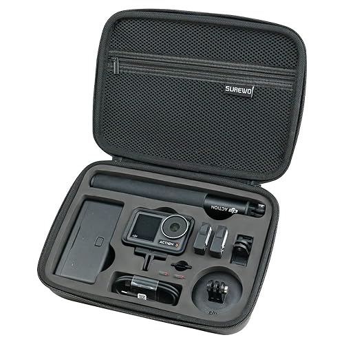 SUREWO Surface-Waterproof DJI Osmo Action 6 Carrying Case,Travel Portable Bag Compatible With DJI Osmo Action 6/5 Pro/4/3 Adventure Combo Accessories
