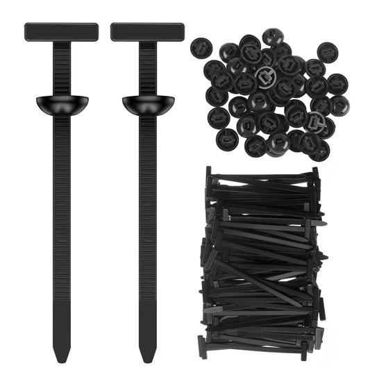 Rindion 150pcs Nylon Universal Cable Tie Buckle, Heavy Duty Self-Locking Car Zip Ties With Pin & Button Design, Cable Tie Buckle Zip Tie for Car Daily