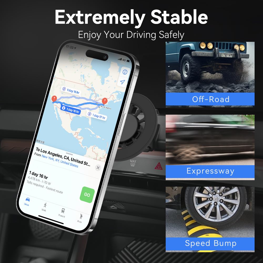 CLEC Magnetic Car Phone Holder for BMW X3 2025-2026 Car Phone Holder Mount for Magsafe[20 Strong Magnetic] 360°Adjustable,Phone Holder for BMW X3