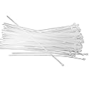 NiftyPlaza 14 Inch Length 75 lbs TENSILE Strength Premium Grade, UV Weather Resistant, Premium Grade - HEAVY DUTY (100 Natural Clear Cable Zip Ties)