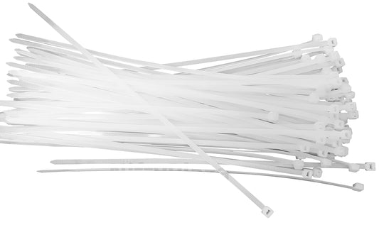 NiftyPlaza 14 Inch Length 75 lbs TENSILE Strength Premium Grade, UV Weather Resistant, Premium Grade - HEAVY DUTY (100 Natural Clear Cable Zip Ties)