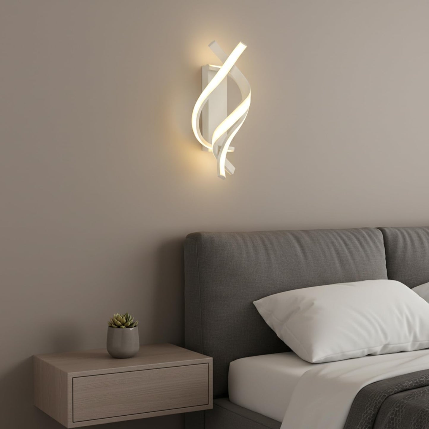 LED Wall Sconces for Indoor Use, 22W Modern Spiral Wall Lamps, Creative Hallway Wall Light Fixtures, Indoor Lighting for RVs Sconces for Living rooms