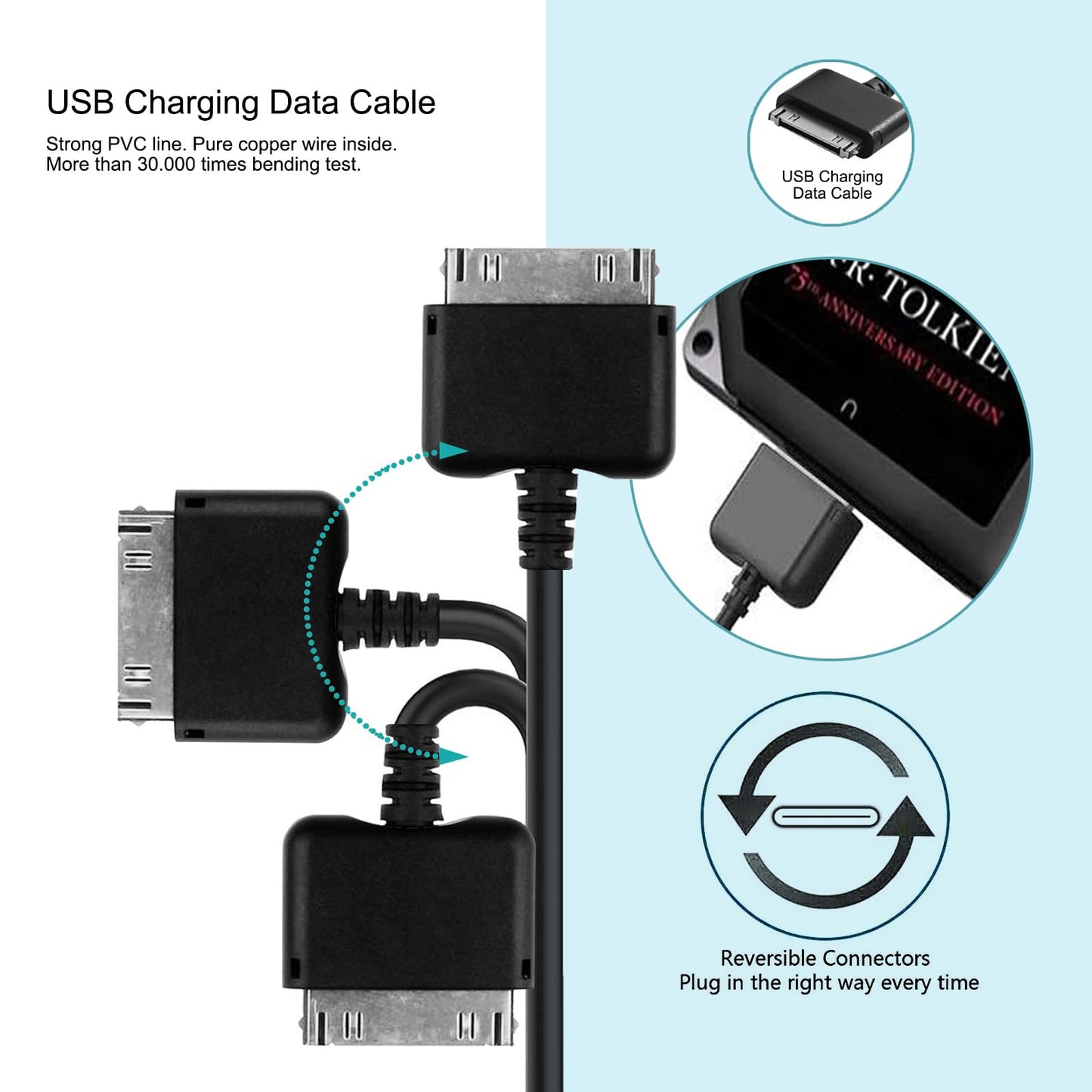 5V Charger for Barnes & Noble Nook Hd HD Plus 7 Inch + 9 Inch BNTV400 BNTV600 Tablet USB Charging Cable Cord Wire