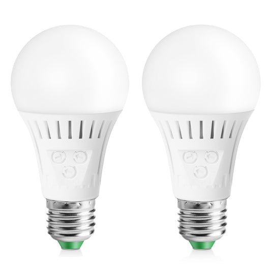 Elrigs Motion Sensor Light Bulb with Dusk to Dawn, E26 Base, 7W LED(60W Equivalent), Warm White(3000K), Motion Sensitivity, Time and Twilight Setting
