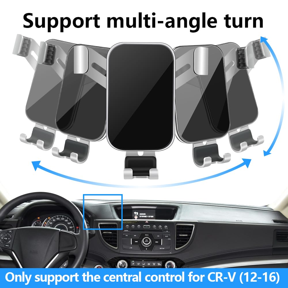 LUNQIN Car Phone Holder for Honda CR-V CRV 2012 2013 2014 2015 2016 LX SE EX EX-L Touring SUV Auto Accessories Best Cell Phones Mount Cellphone Mobile