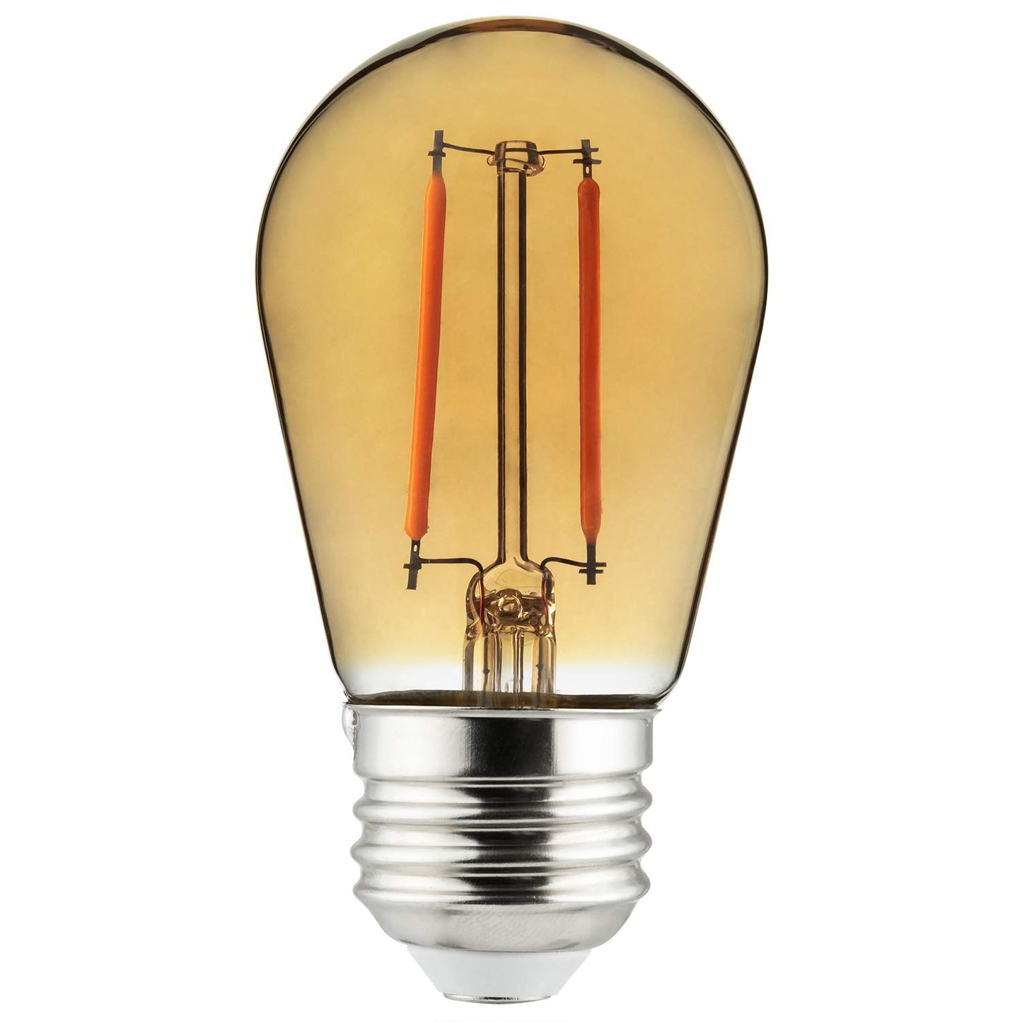 Sunlite 81093 LED S14 String Light Bulb, 2 Watts (25W Equivalent), Medium E26 Base, Party Decoration, Holiday Lighting, Transparent, Dimmable, UL