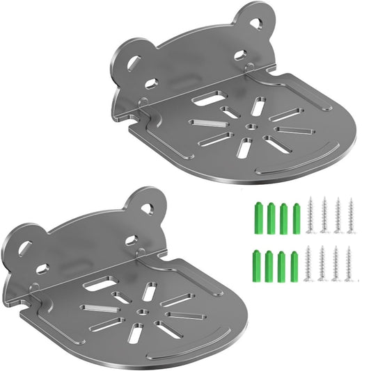SamIdea 2 Sets Heavy-Duty Steel L-Shaped Security Camera Mount Bracket - Universal Fit for Dome & Turret Cameras, Built-in Wire Management, Ideal