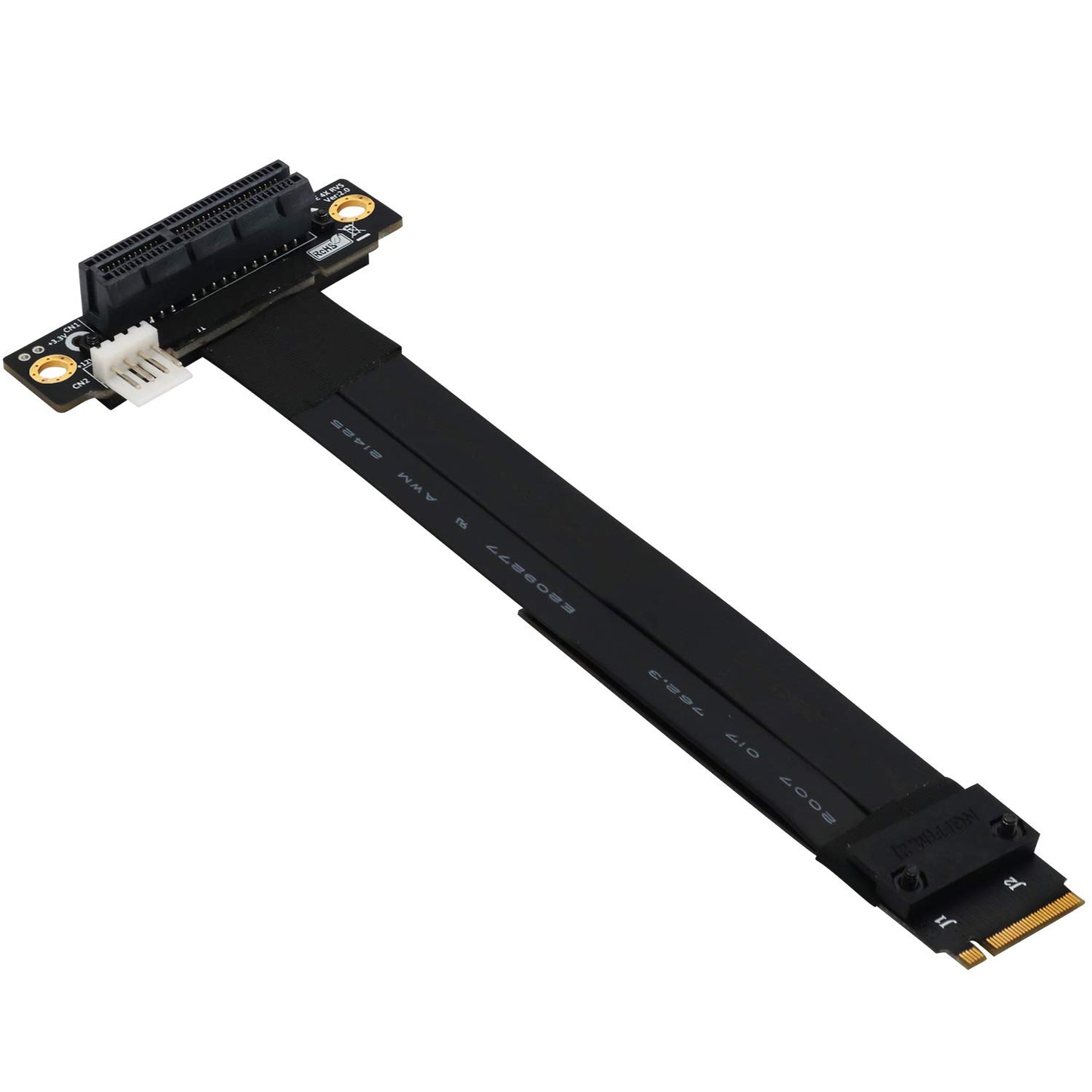 BQZYX+ M Key Extension M.2 NGFF Key M to PCIe 3.0 4X Extension Cable m.2 Key m to pci-e 4X (90°Right Angle PCI-E Slot)