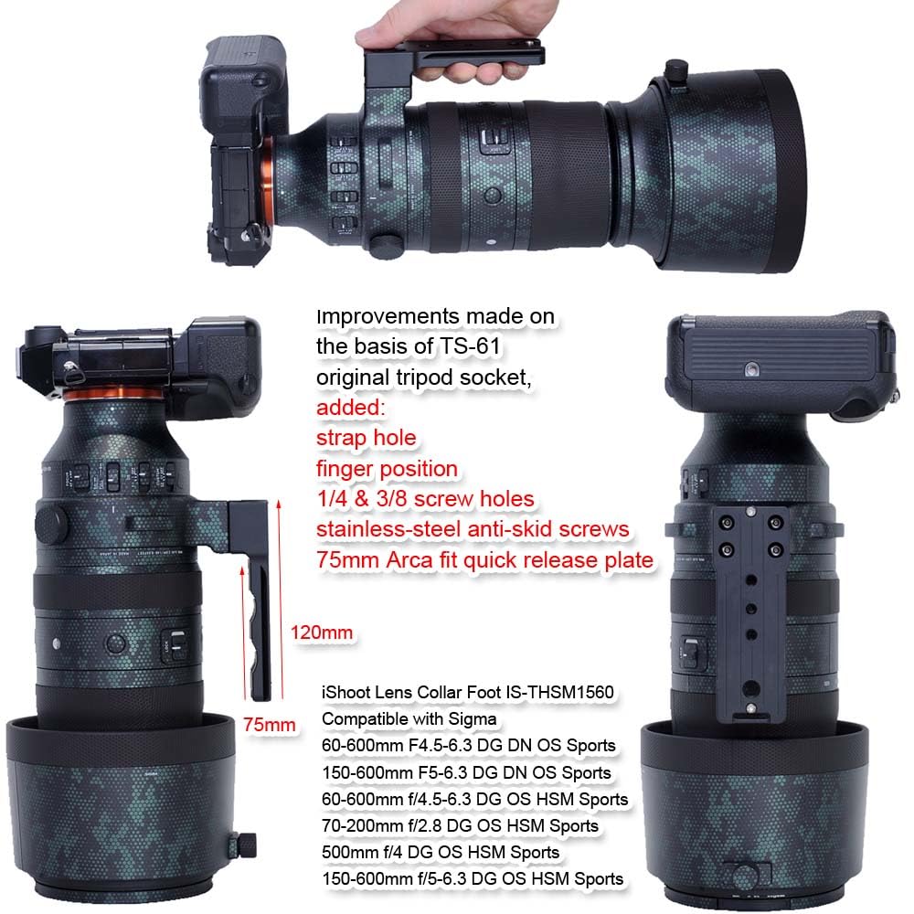 Lens Collar Replacement Foot Tripod Mount Ring Support Holder Base Compatible with Sigma 150-600mm f/5-6.3 (DG DN OS Sports)(DG OS HSM Sports)