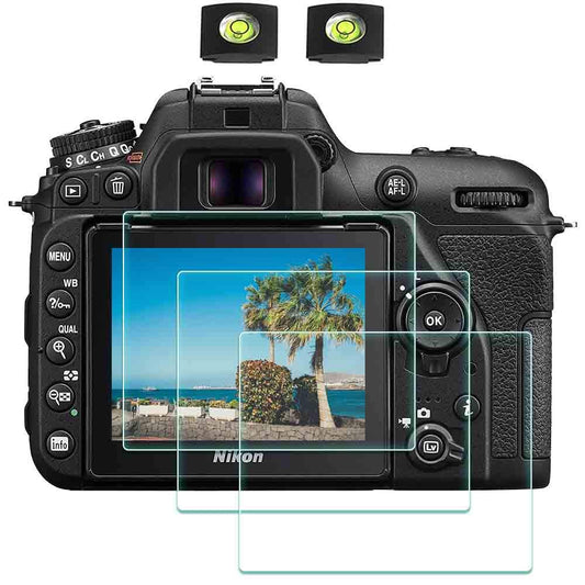 ULBTER Screen Protector Appliable for Nikon D7500 Camera with Hot Shoe Cover, 0.3mm 9H Hardness Tempered Glass Flim, Anti-Scrach Anti-Fingerprint