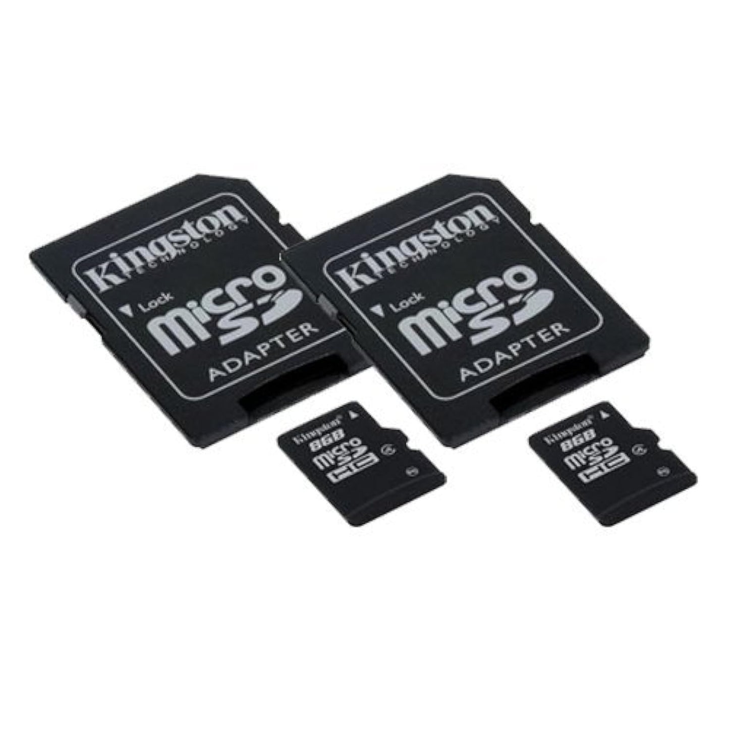 ZTE Concord Cell Phone Memory Card 2 x 8GB microSDHC Memory Card with SD Adapter (2 Pack)