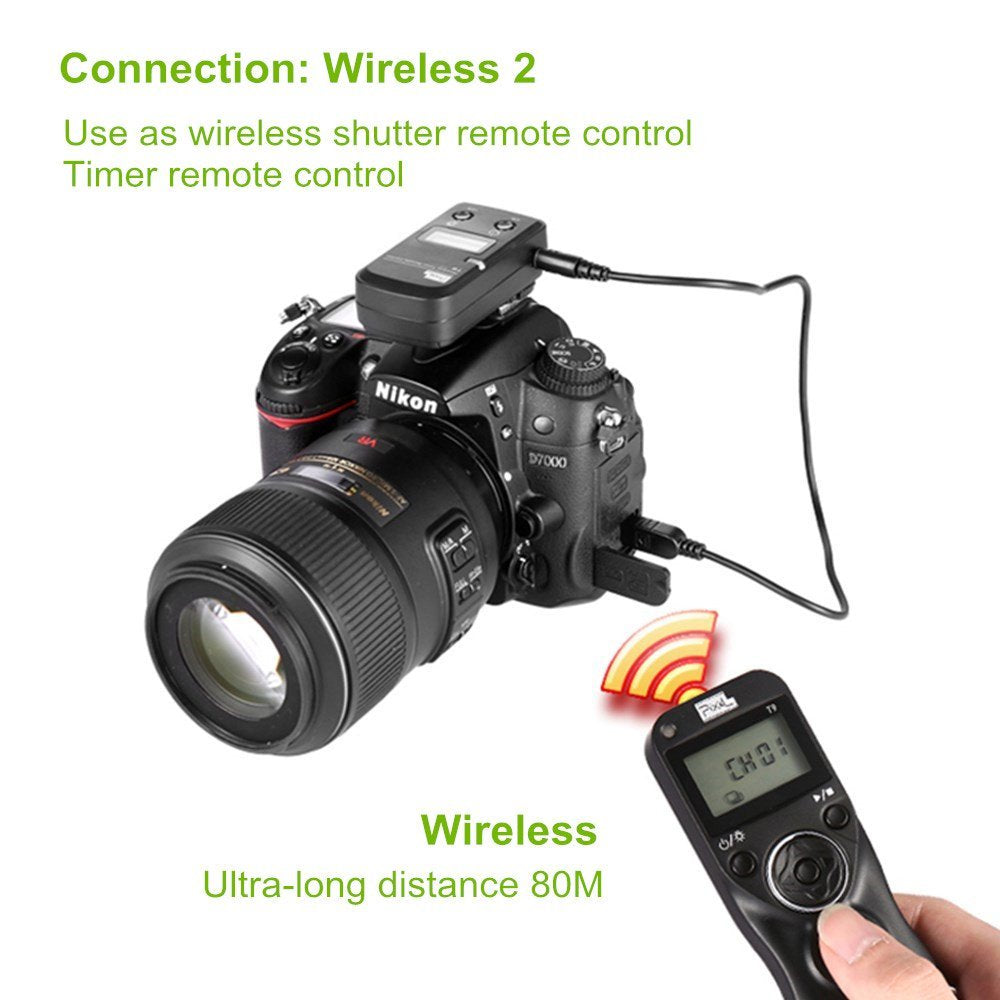 Pixel Timer Shutter Release TW283-N3 Wireless Remote Control for Canon 5D Mark III/ 5D Mark IV/ 5D 6D /7D Mark II/ 7D R5 R5C 50D 40D 30D D60 D30 1DX
