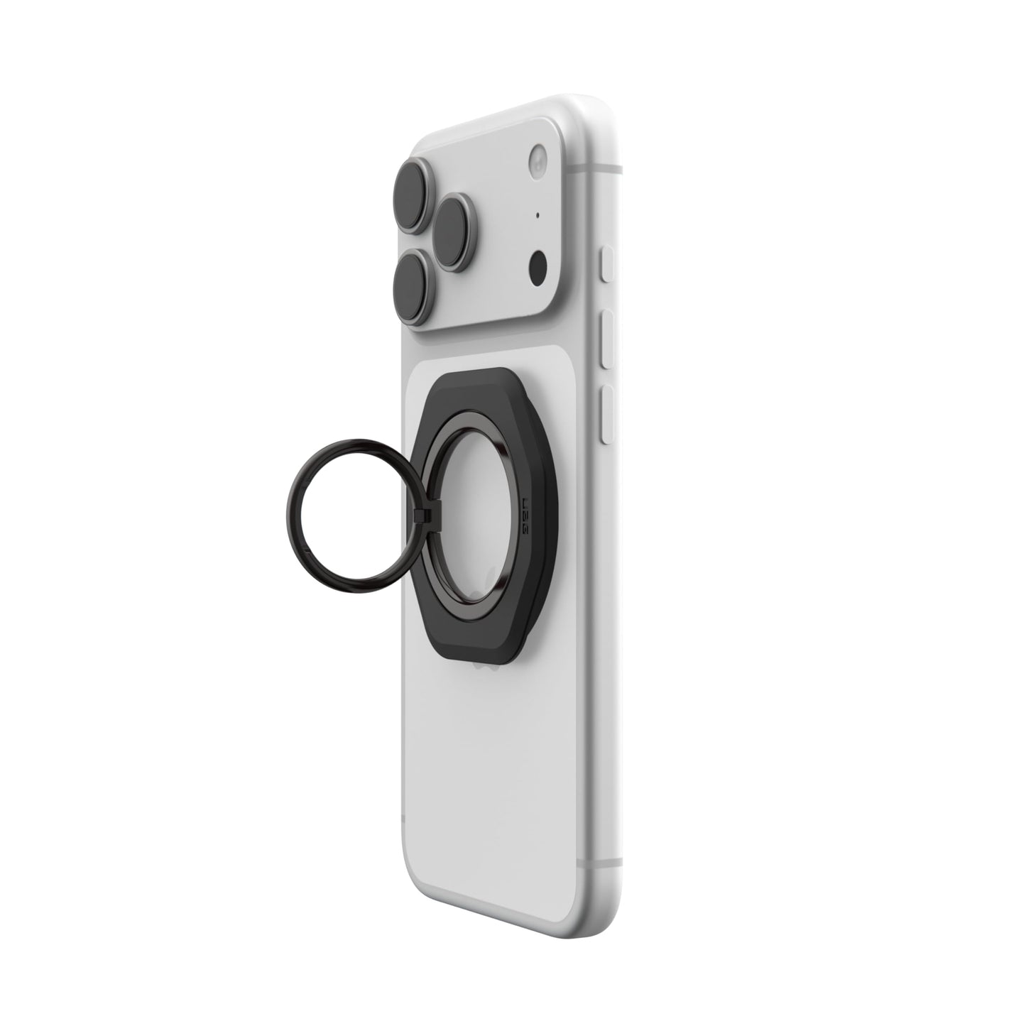 URBAN ARMOR GEAR UAG Mag Ring Stand LT - Ultra Strong Magnet MagSafe Compatible Metal Phone Ring Grip 360 Rotation Multi-Viewing Kickstand, Black