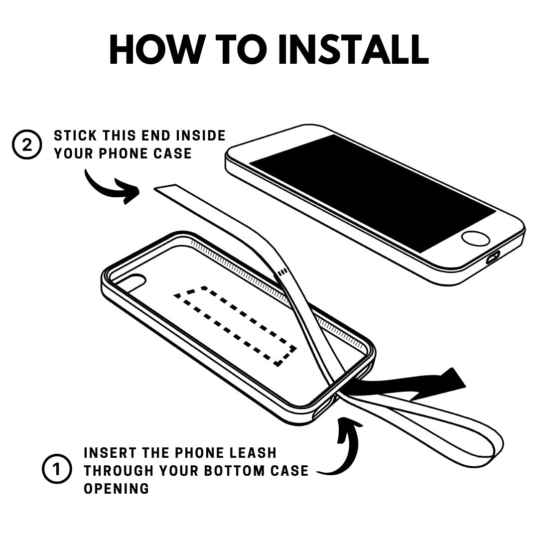 Phone Loops: Wrist Lanyard for Phone - Phone Wrist Strap - Phone Leash - Phone Lanyard for Preventing Accidental Drops and Slips - Ergonomic and Easy