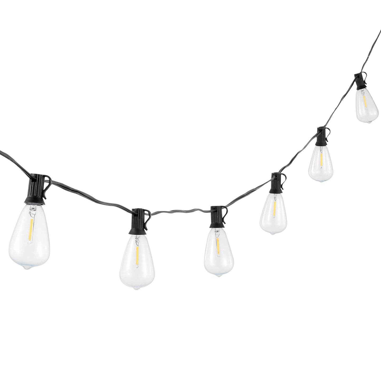 SAFAVIEH Lighting - Dorcia 10-Foot LED Outdoor String Lights - Weather-Resistant Patio Café Garden Hanging Lights with 10 Clear Bulbs (PLT4043A)