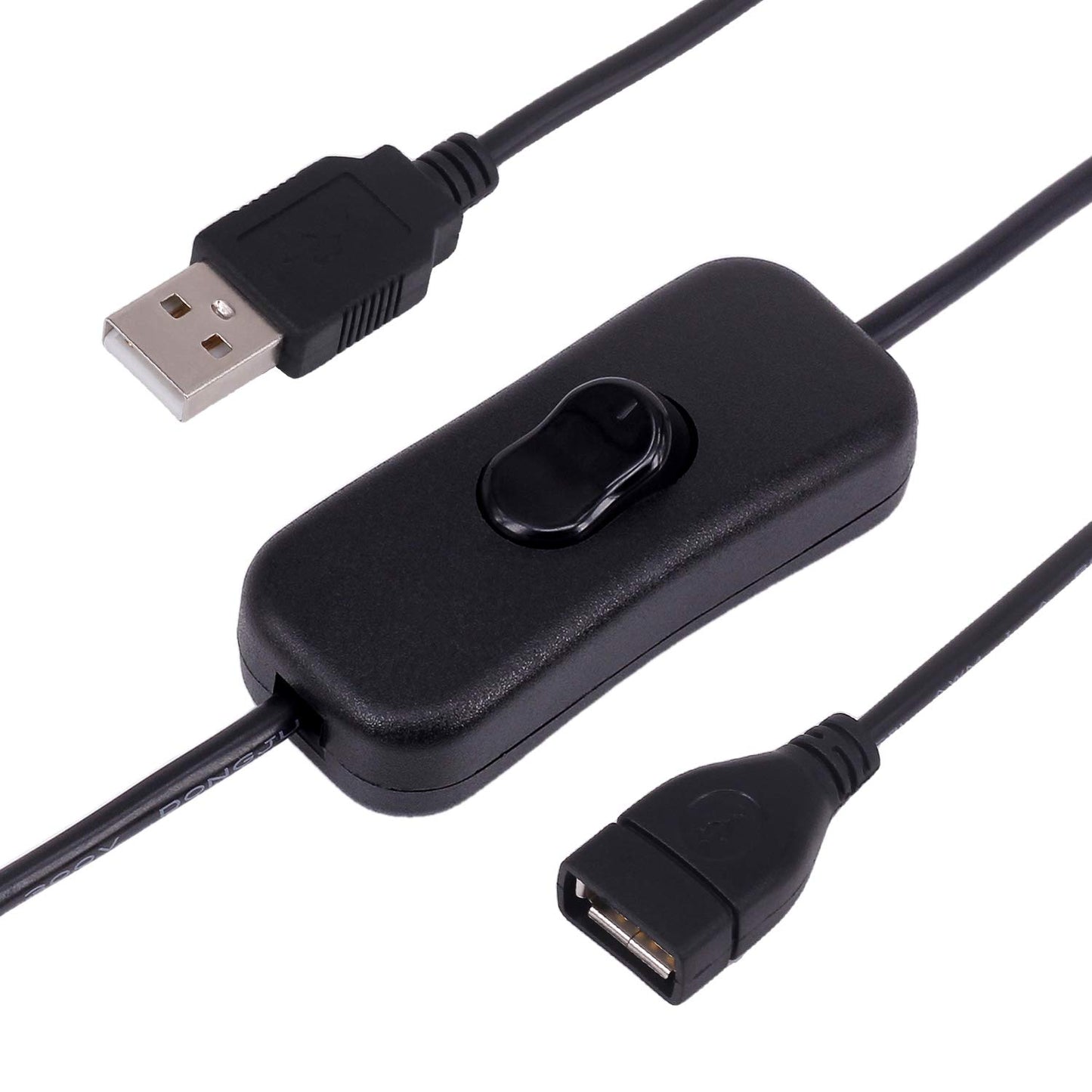 USB Cable with Switch, Yeebline 3-Pack USB Male to Female Extension Cord Inline Rocker On/Off Switch for Driving Recorder, LED Desk Lamp, USB Fan, LED