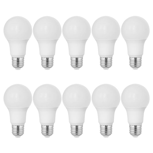 Satco S11401 9-Watt A19 LED Light Bulb, 5000K Natural Light, 800 Lumens, E26 Medium Base, 10 Pack