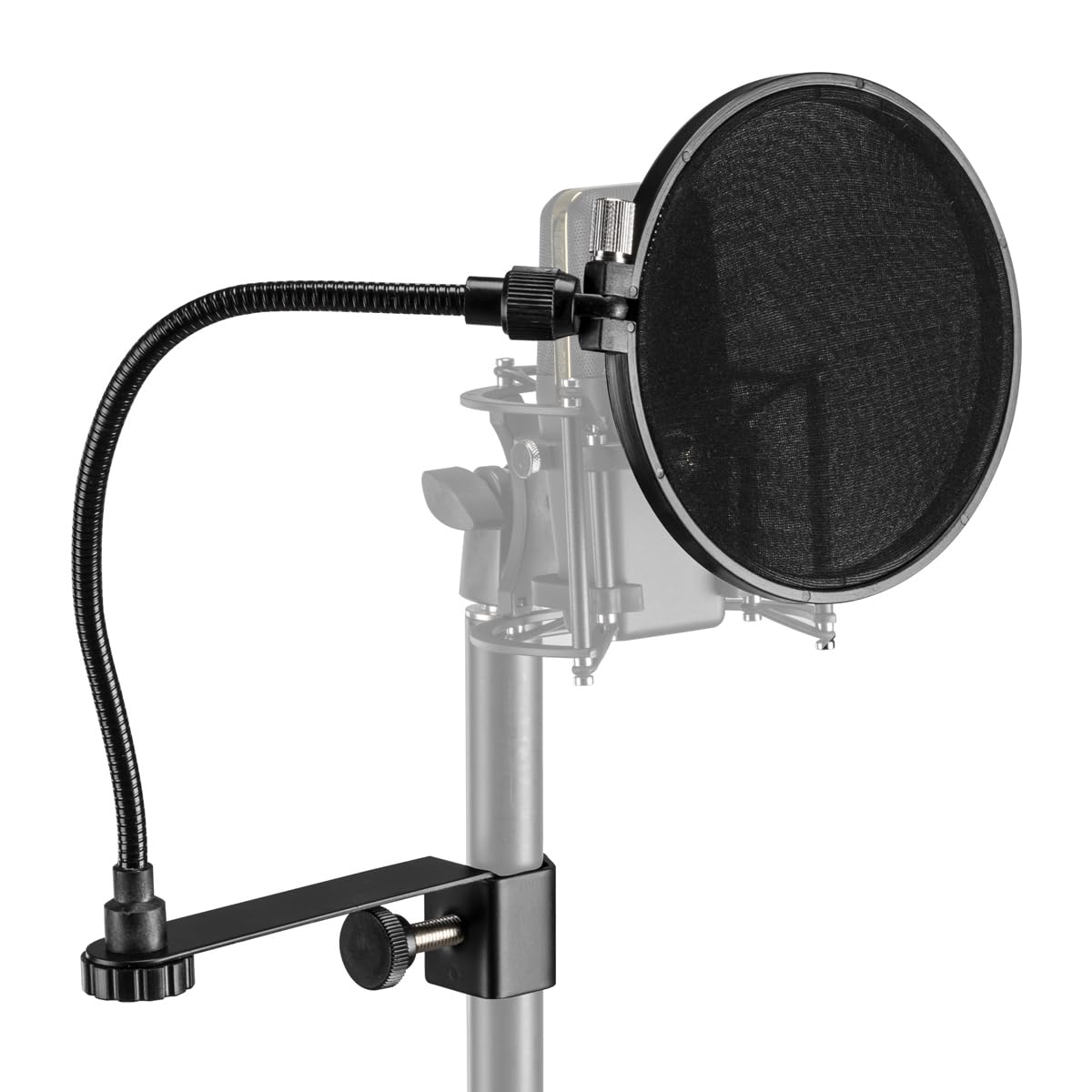 Audio-Technica AT2035 Cardioid Condenser Side-Address Microphone, 20Hz to 20kHz Frequency Response, 120 ohms Impedance - Bundle with Samson PS04 Pop