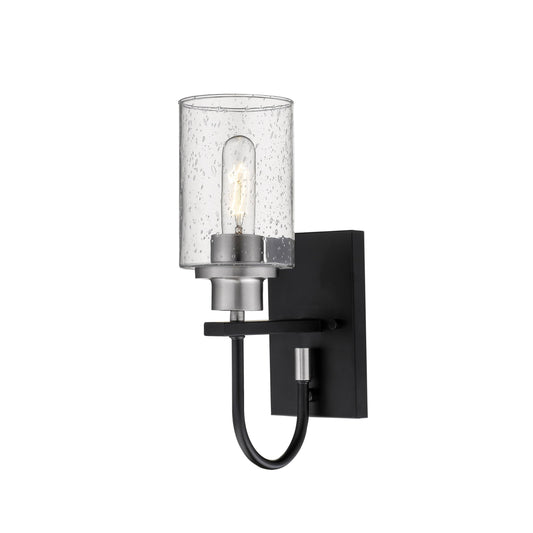 Millennium 3511-MB/BN Transitional One Light Wall Sconce from Clifton Collection in Black Finish