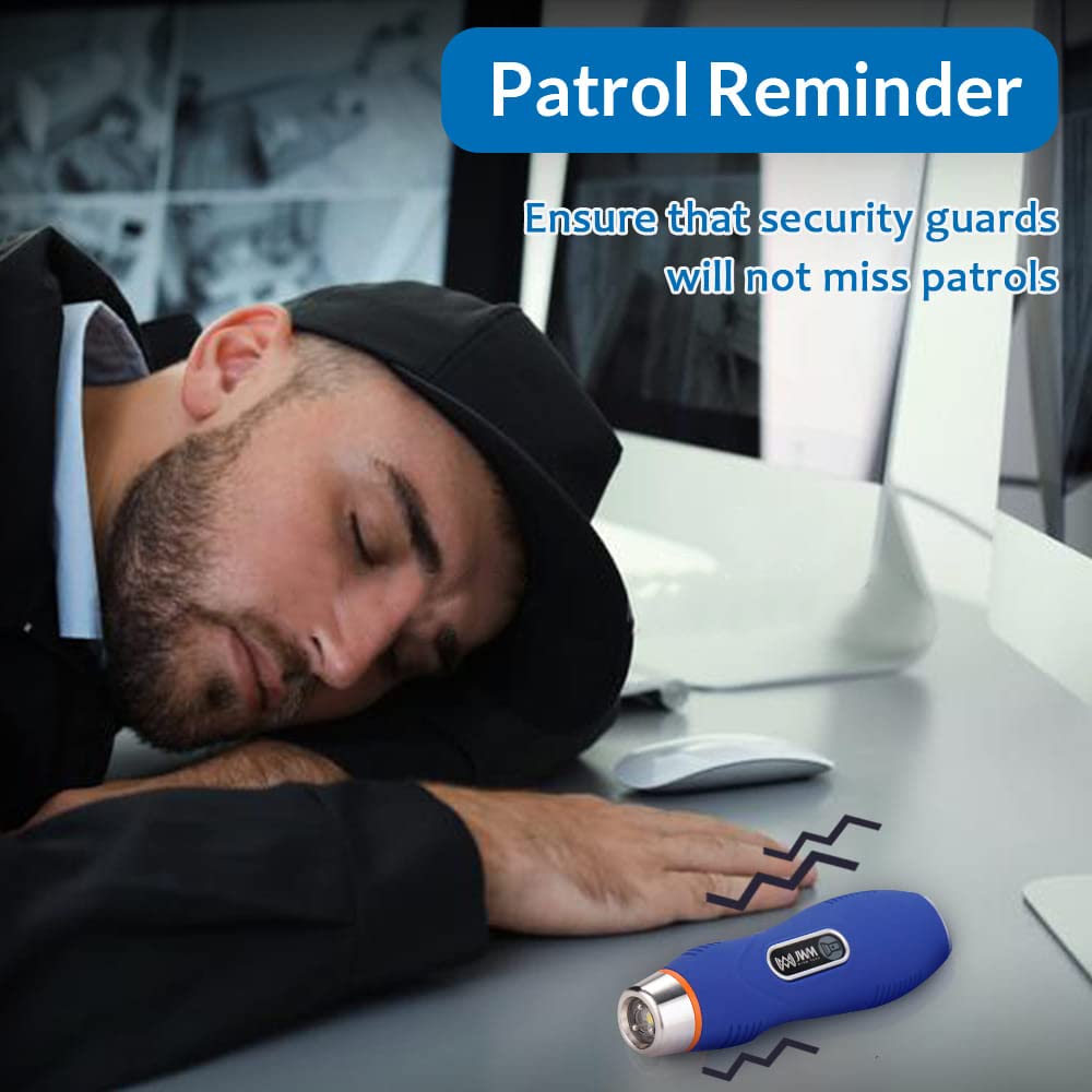 JWM iButton Guard Tour System with Flashlight, Security Patrol Wand with Free Cloud & Standalone Software, Alarm Clock and Pedometer for Hotel