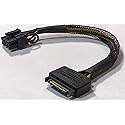 15-Pin SATA Male to 8-Pin (6+2 Pin) PCI-Express Female Video Card Power Adapter Cable